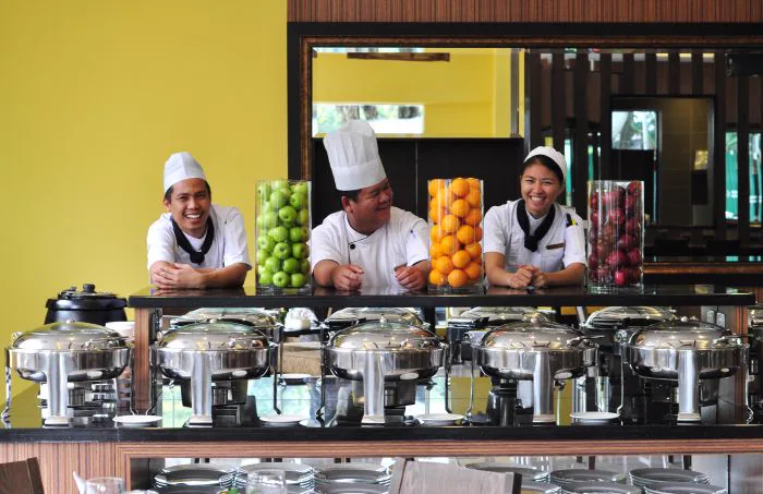 Chefs with fruits